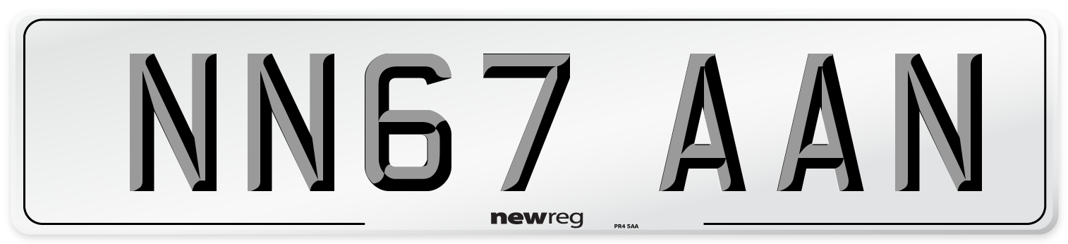 NN67 AAN Number Plate from New Reg